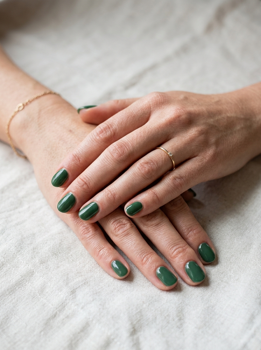 Short Green Nails
